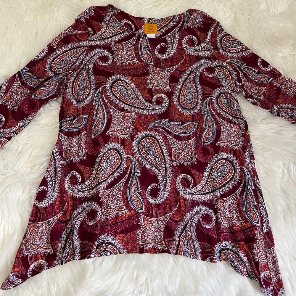 Ruby Rd. Paisley Blouse Size Large